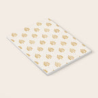 block print palm in golden on natural Notebook Gallery Image 3