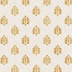 block print palm in golden on natural Coffee Mug Gallery Image 2
