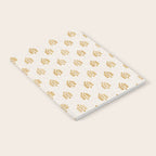 block print palm in golden on natural Notebook Gallery Image 2