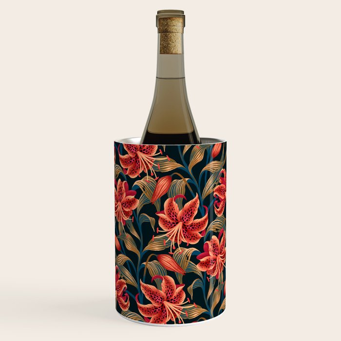 Tiger Lily - Orange Green Wine Chiller Gallery Image 1