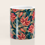 Tiger Lily - Orange Green Coffee Mug Gallery Image 4
