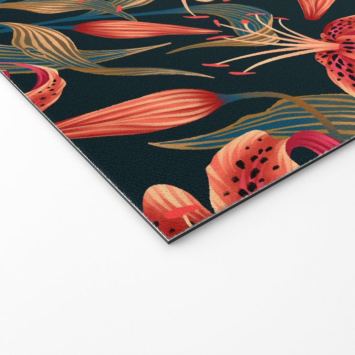 Tiger Lily - Orange Green Welcome Mat Gallery Image 2