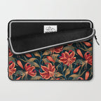 Tiger Lily - Orange Green Laptop Sleeve Gallery Image 2