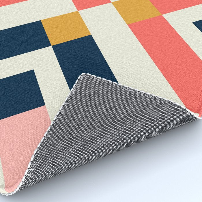 Bold Geometric Quilt Block Rug Gallery Image 4