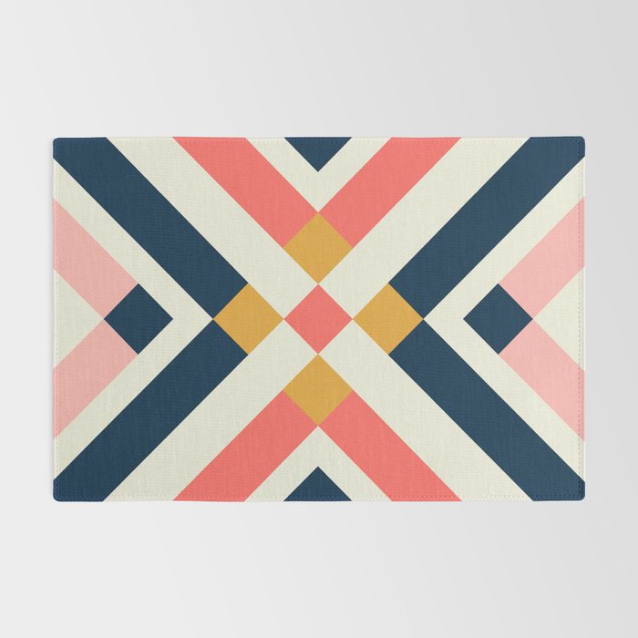 Bold Geometric Quilt Block Rug Gallery Image 2
