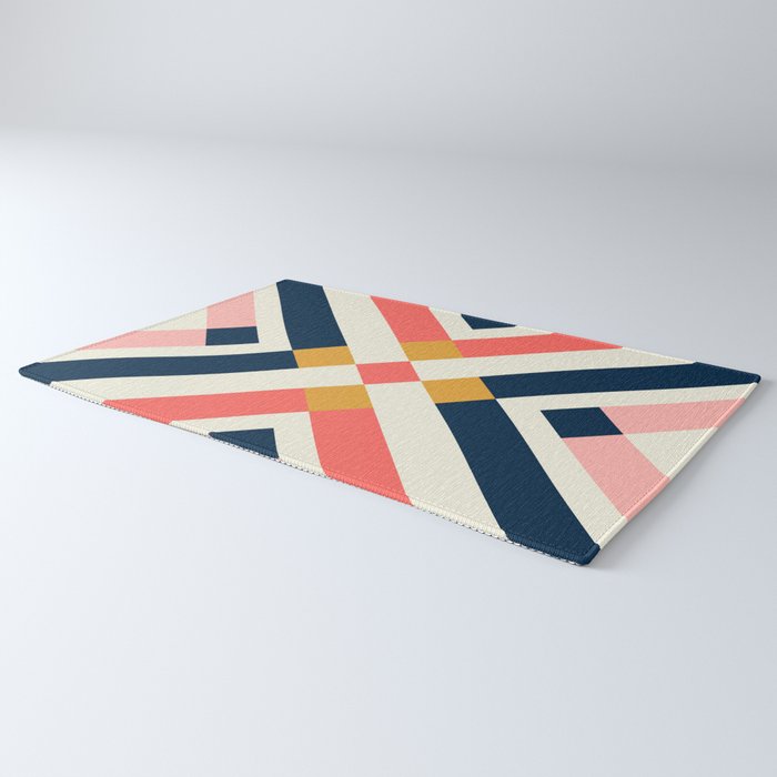 Bold Geometric Quilt Block Rug Gallery Image 3