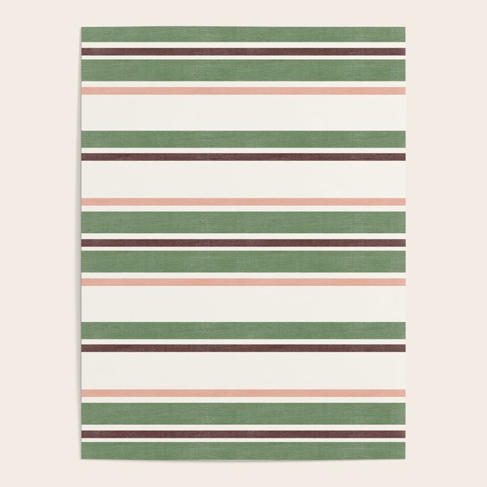 Daybed Stripe Ivory Green Multi Poster Gallery Image 4