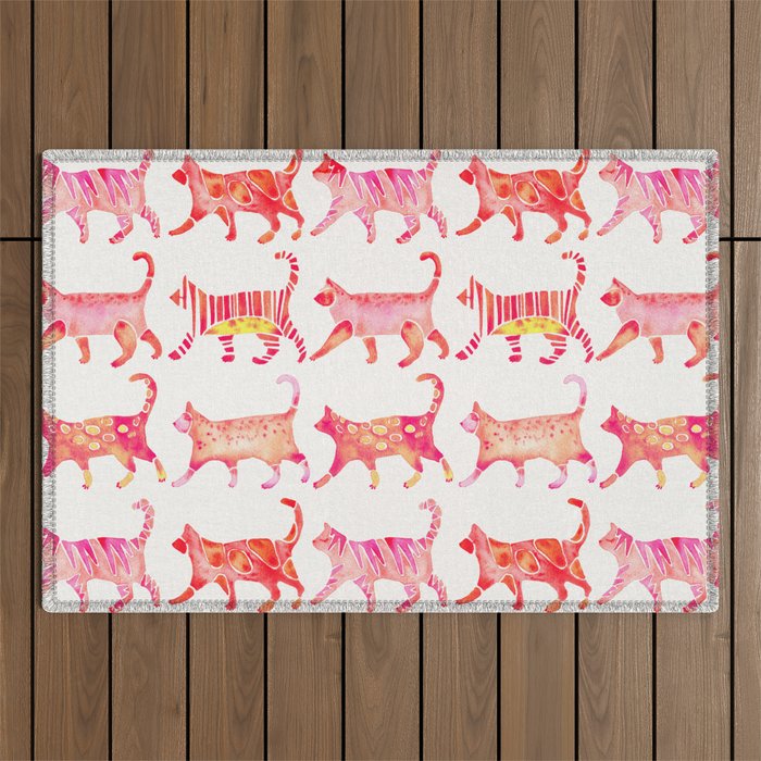 Cat Collection - Pink Palette Outdoor Rug Gallery Image 1