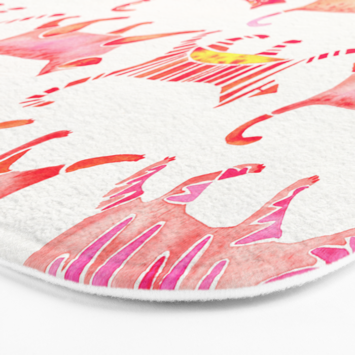 Cat Collection - Pink Palette Bath Mat Gallery Image 3