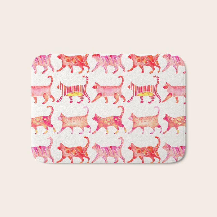 Cat Collection - Pink Palette Bath Mat Gallery Image 1