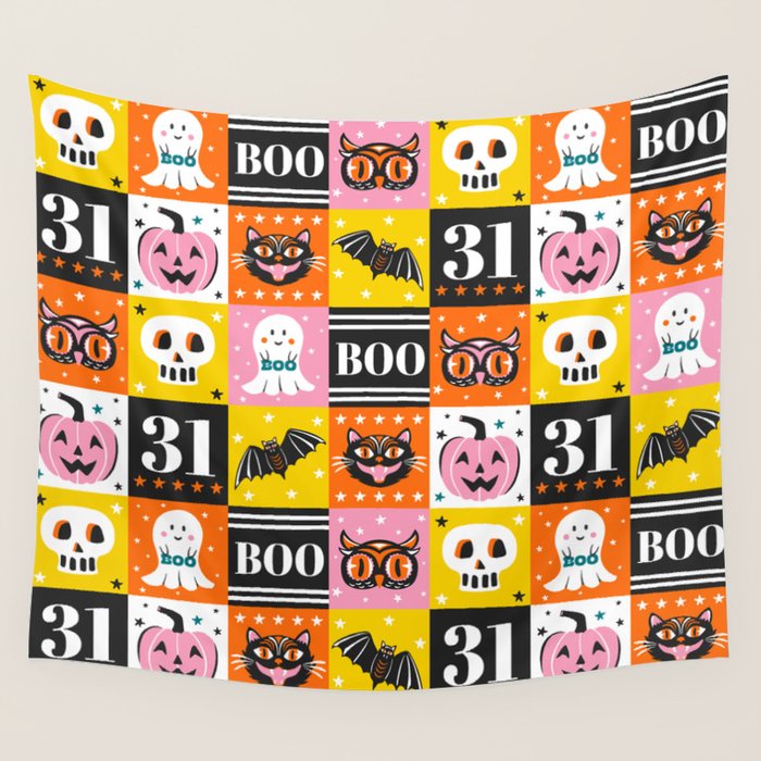 Halloween Block Party Wall Tapestry Gallery Image 4