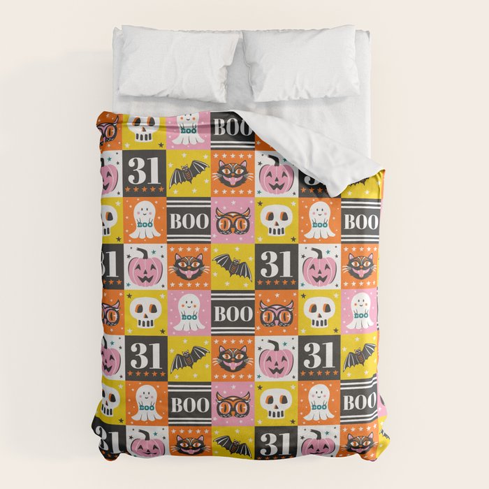 Halloween Block Party Duvet Cover Gallery Image 6