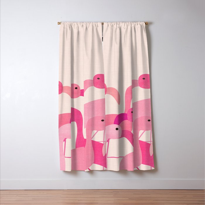 Florida Flamingos Window Curtain Gallery Image 3