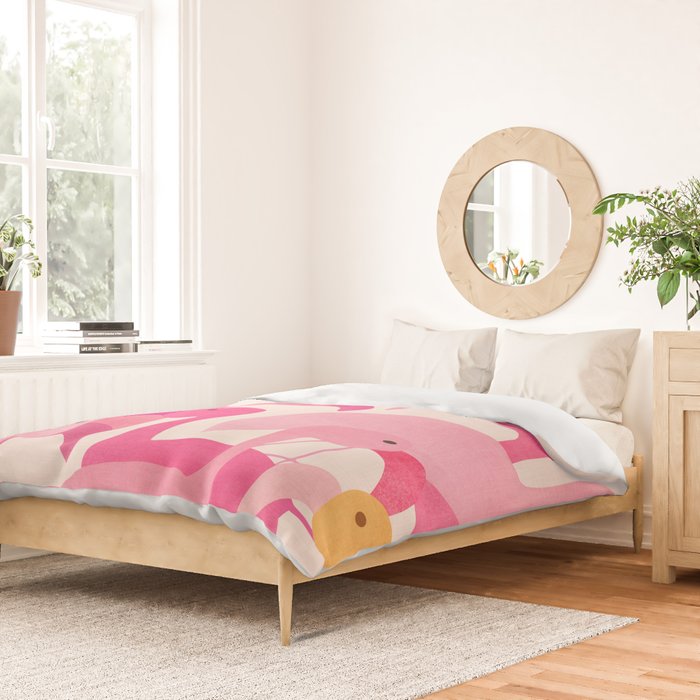 Florida Flamingos Duvet Cover Gallery Image 2