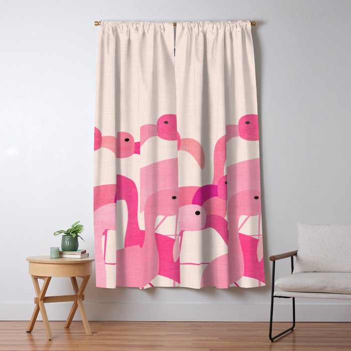 Florida Flamingos Window Curtain Gallery Image 5