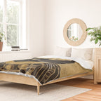 Black and Gold Klimt Cat in Royal Robes Duvet Cover Gallery Image 2