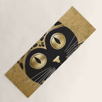 Black and Gold Klimt Cat in Royal Robes Yoga Mat Gallery Image 1