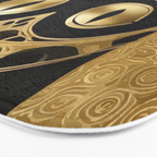 Black and Gold Klimt Cat in Royal Robes Bath Mat Gallery Image 3