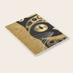 Black and Gold Klimt Cat in Royal Robes Notebook Gallery Image 3