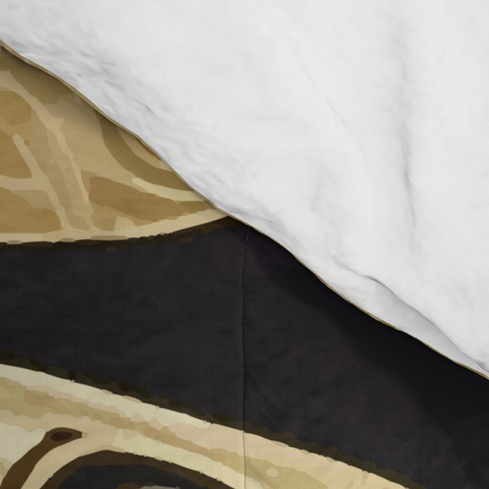 Black and Gold Klimt Cat in Royal Robes Comforter Gallery Image 4