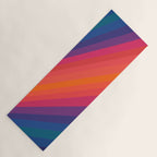 Sacred Geometric Stripes: Retro 80s Edition Yoga Mat Gallery Image 1