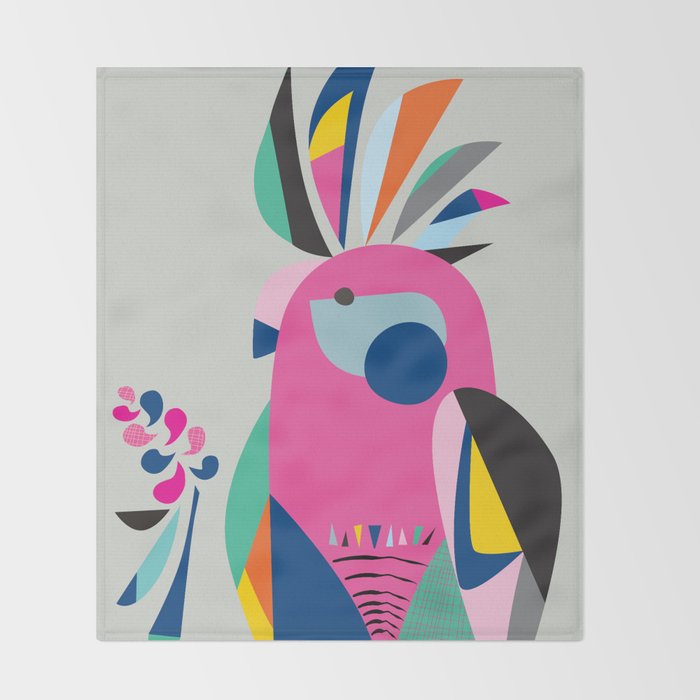 Miss galah Throw Blanket Gallery Image 2