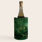 Winter Gold Flowers On Emerald Marble Texture Wine Chiller Gallery Image 2