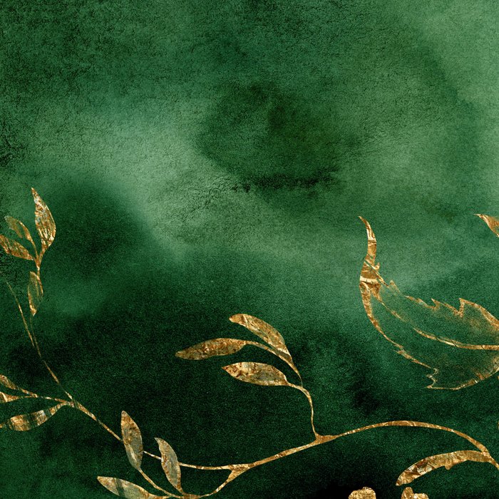 Winter Gold Flowers On Emerald Marble Texture Coffee Mug Gallery Image 2