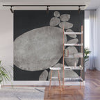 Balancing / Gray on Black Wall Mural Gallery Image 1