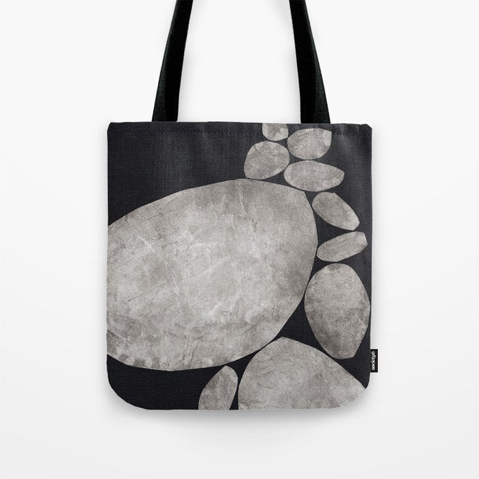 Balancing / Gray on Black Tote Bag Gallery Image 1