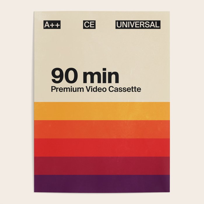Retro VHS Cassette Tape Poster Gallery Image 4