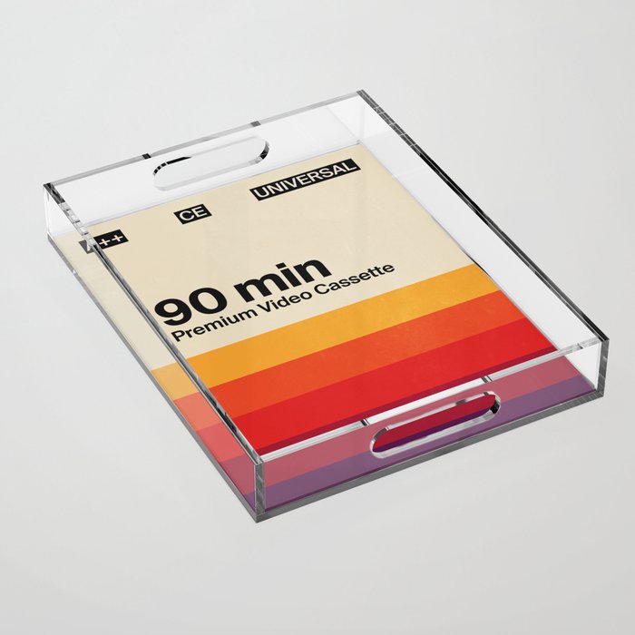Retro VHS Cassette Tape Acrylic Tray Gallery Image 1