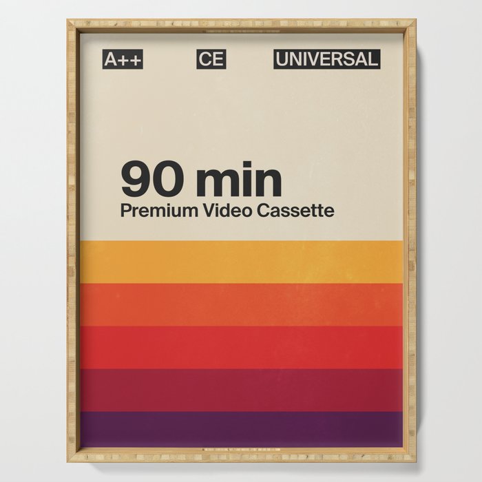 Retro VHS Cassette Tape Serving Tray Gallery Image 1