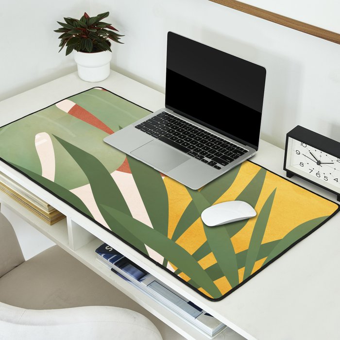 Tropical Garden Leaves 04 Desk Mat Gallery Image 2