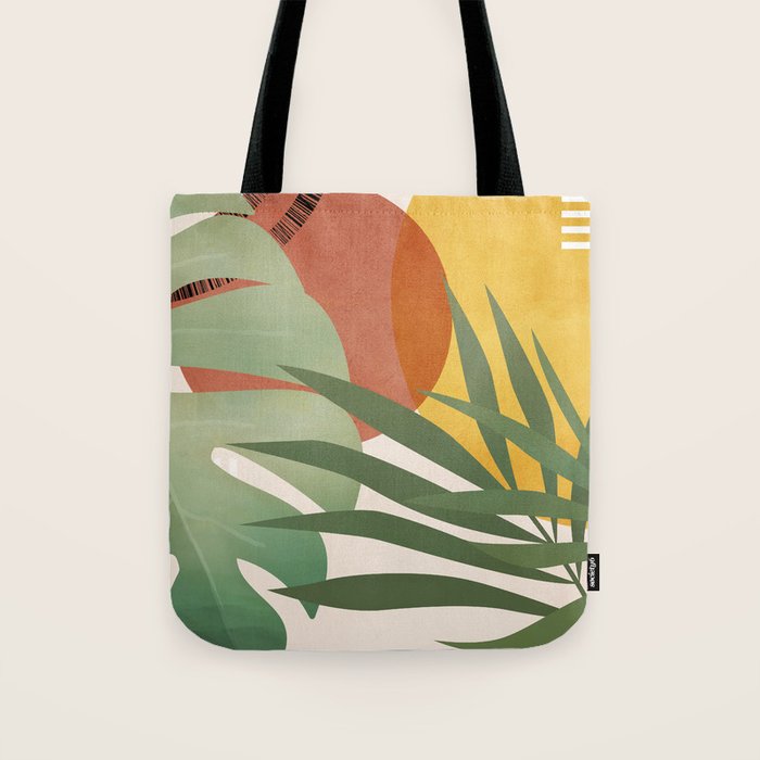 Tropical Garden Leaves 04 Tote Bag Gallery Image 1