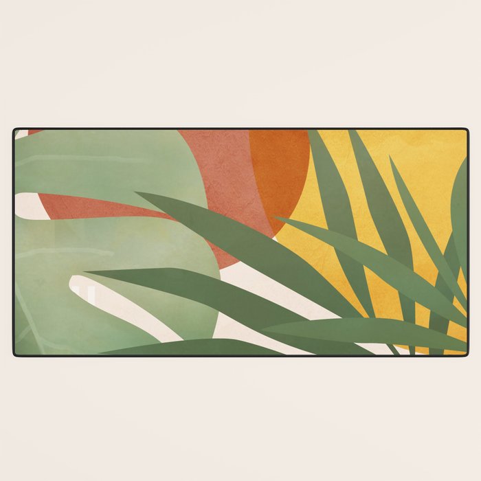 Tropical Garden Leaves 04 Desk Mat Gallery Image 3