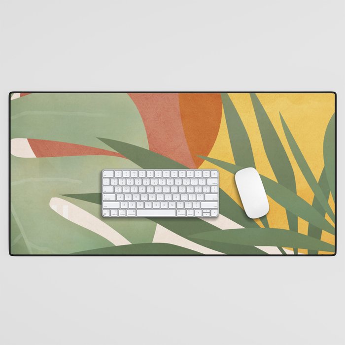 Tropical Garden Leaves 04 Desk Mat Gallery Image 1