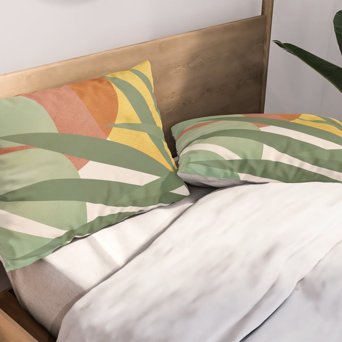 Tropical Garden Leaves 04 Pillow Sham Gallery Image 2