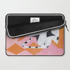 Pink And Orange Checkered Urn Vase Laptop Sleeve Gallery Image 2