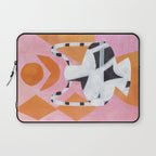 Pink And Orange Checkered Urn Vase Laptop Sleeve Gallery Image 1