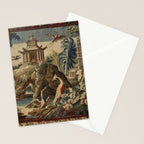 Antique 18th Century Chinoiserie French Gobelin Tapestry Stationery Card Gallery Image 2
