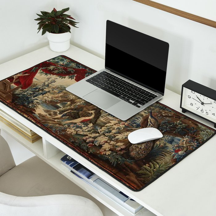 Antique 18th Century Chinoiserie French Gobelin Tapestry Desk Mat Gallery Image 2