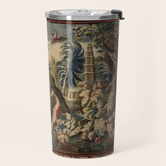 Antique 18th Century Chinoiserie French Gobelin Tapestry Travel Mug Gallery Image 2
