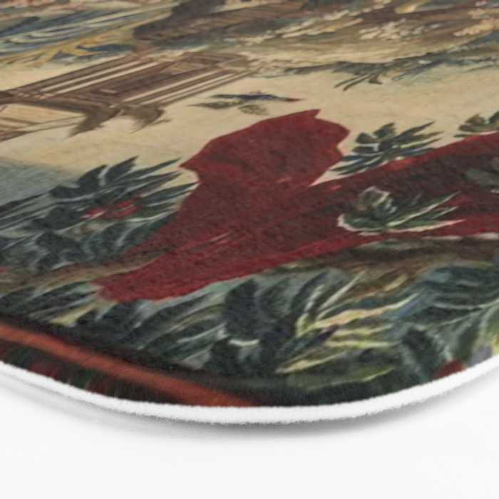 Antique 18th Century Chinoiserie French Gobelin Tapestry Bath Mat Gallery Image 3