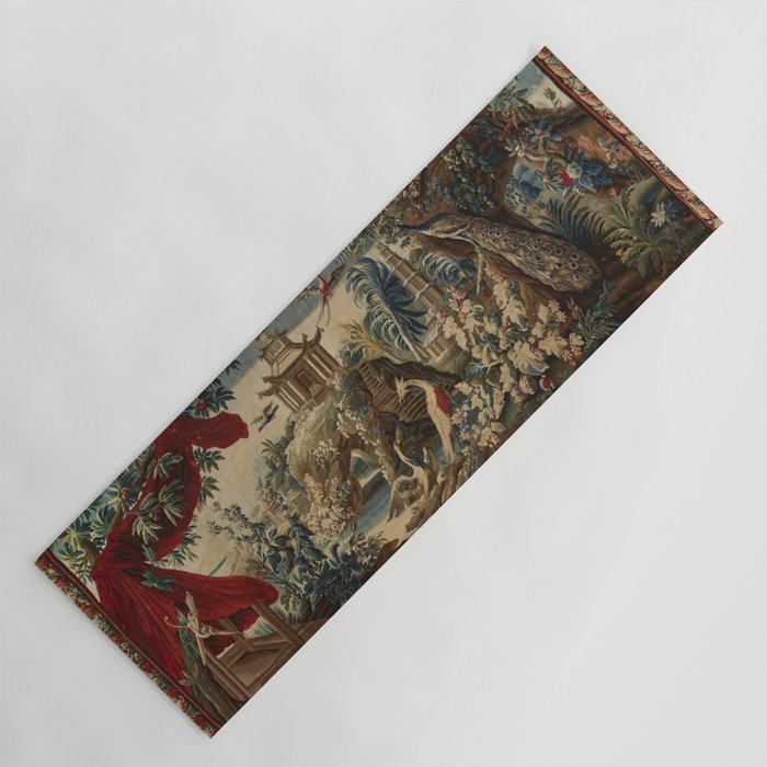 Antique 18th Century Chinoiserie French Gobelin Tapestry Yoga Mat Gallery Image 1