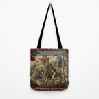 Antique 18th Century Chinoiserie French Gobelin Tapestry Tote Bag Gallery Image 2