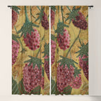 Strawberry Garden in Forest Green Window Curtain Gallery Image 5