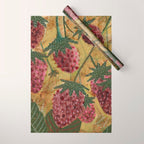 Strawberry Garden in Forest Green Wrapping Paper Gallery Image 1