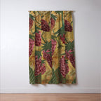 Strawberry Garden in Forest Green Window Curtain Gallery Image 3