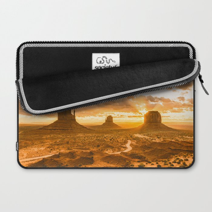 Southwest Wanderlust - Monument Valley Sunrise Nature Photography Laptop Sleeve Gallery Image 2